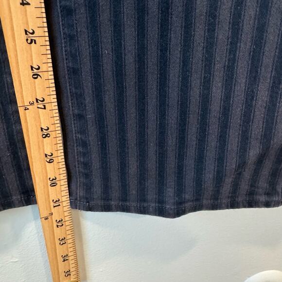 NYDJ Marilyn Straight Stretch Tahoe Stripe Blue Lift Tuck Jeans 10 - Picture 6 of 10